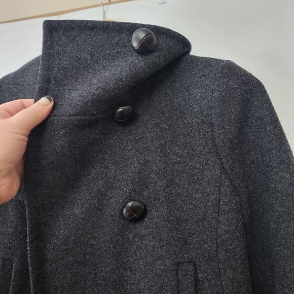 Aritzia Babaton Howell Virgin Wool Cashmere Blend Grey Double Breasted Coat - Picture 6 of 16